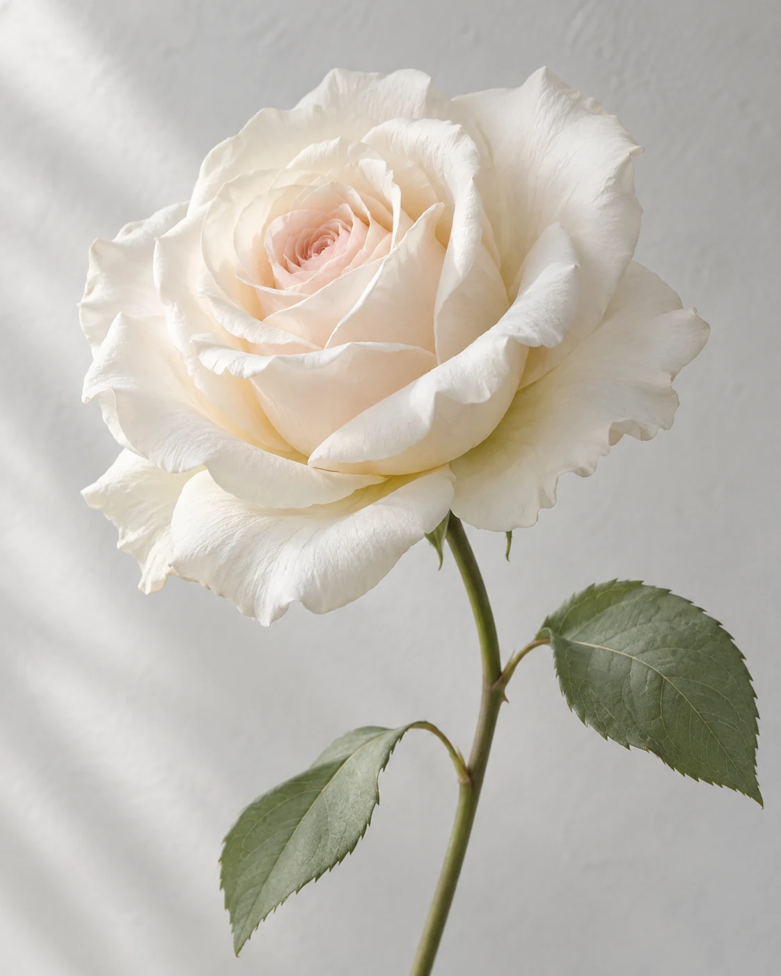 Pale rose still life against a soft neutral background